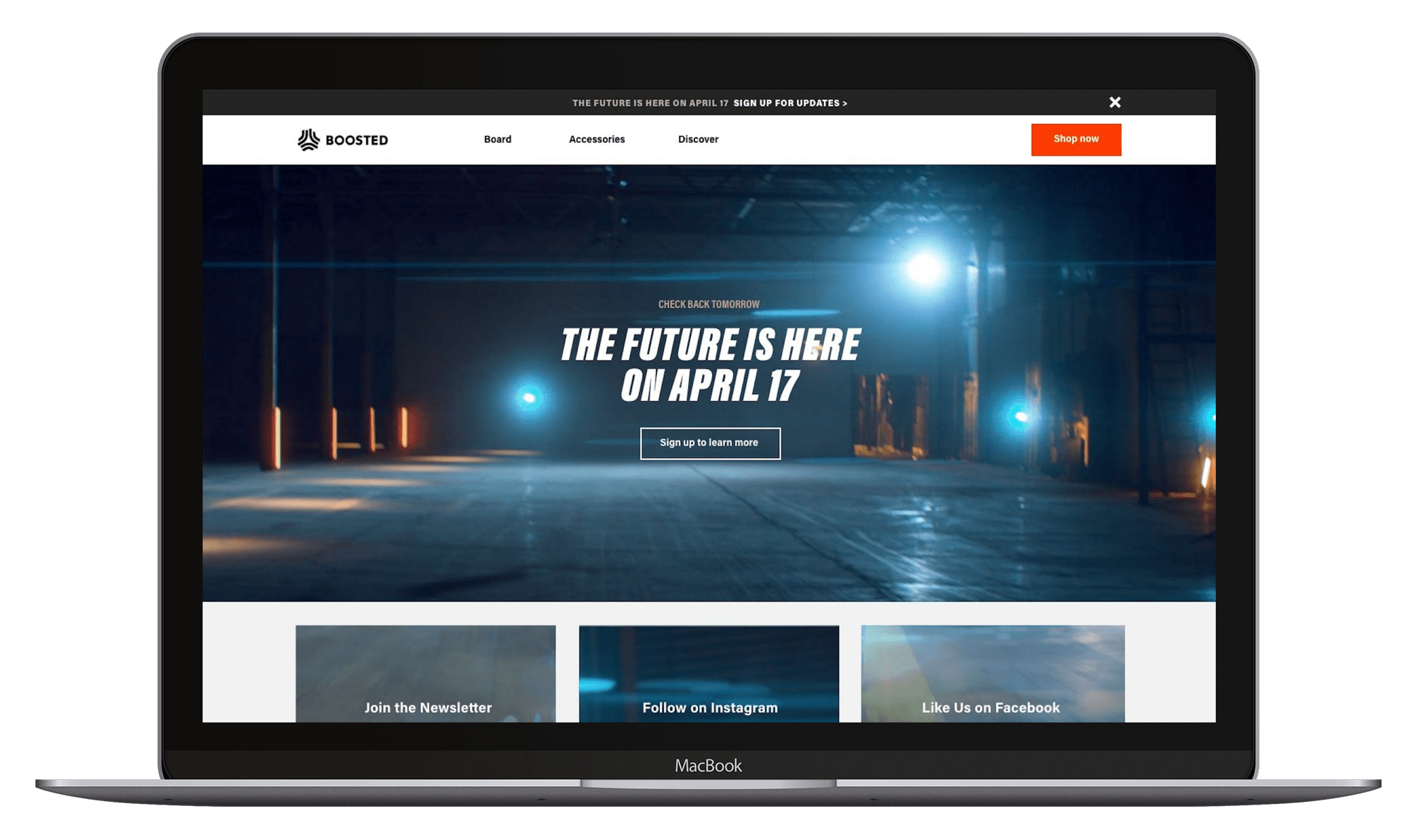 The future is here - teaser website