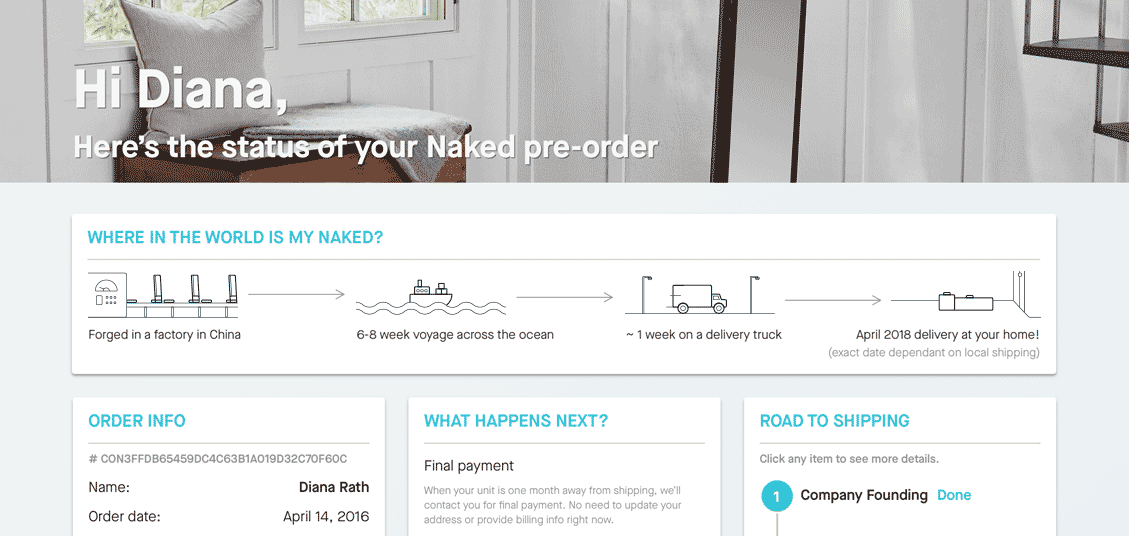 The animations on the Naked Labs Customer Portal